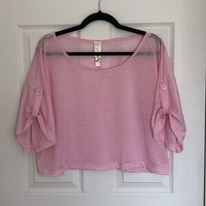 Pink Striped Women's Top
